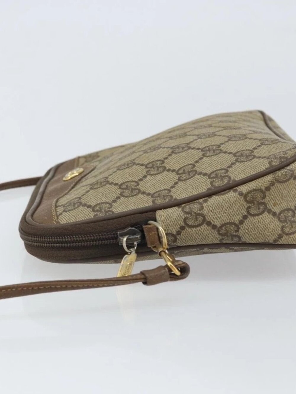 GUCCI GG Supreme Shoulder Bag PVC Beige Gold 56 02 068 Auth - Picture 5 of 15